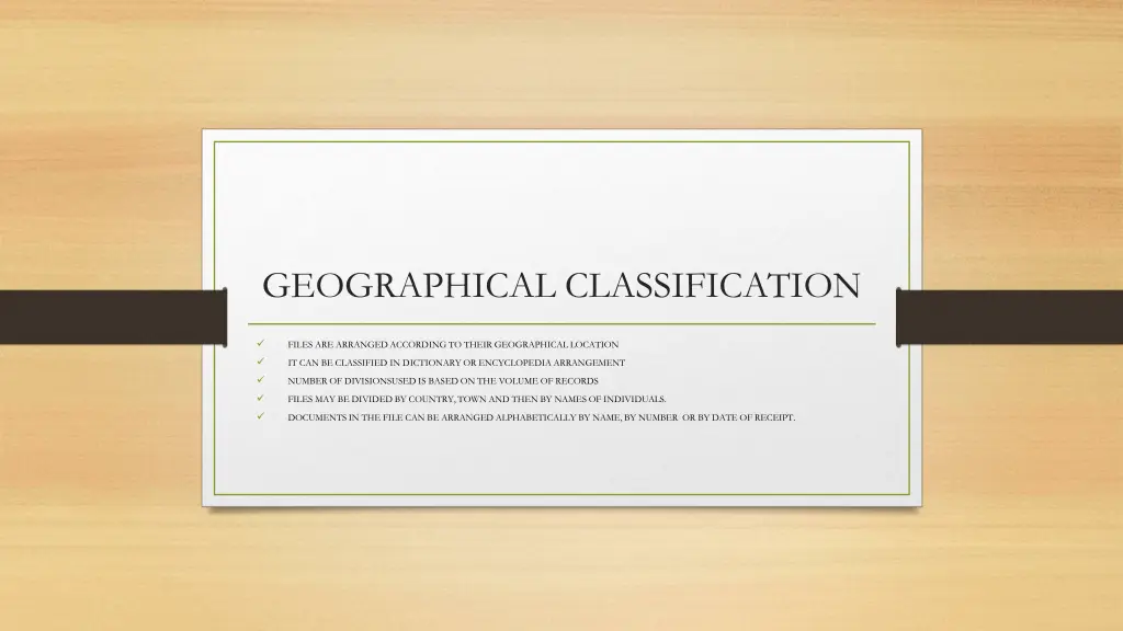 geographical classification