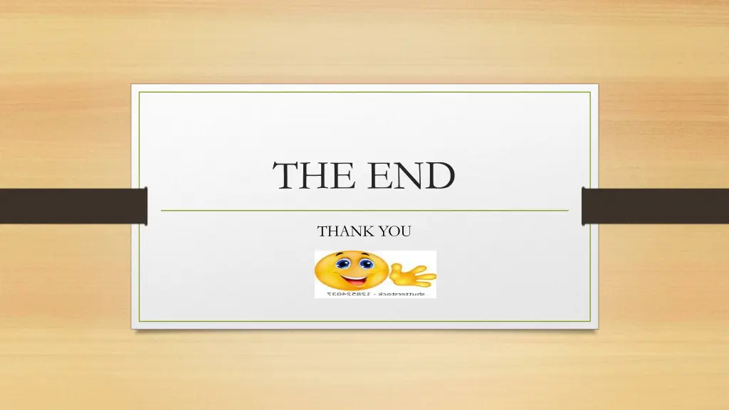 the end