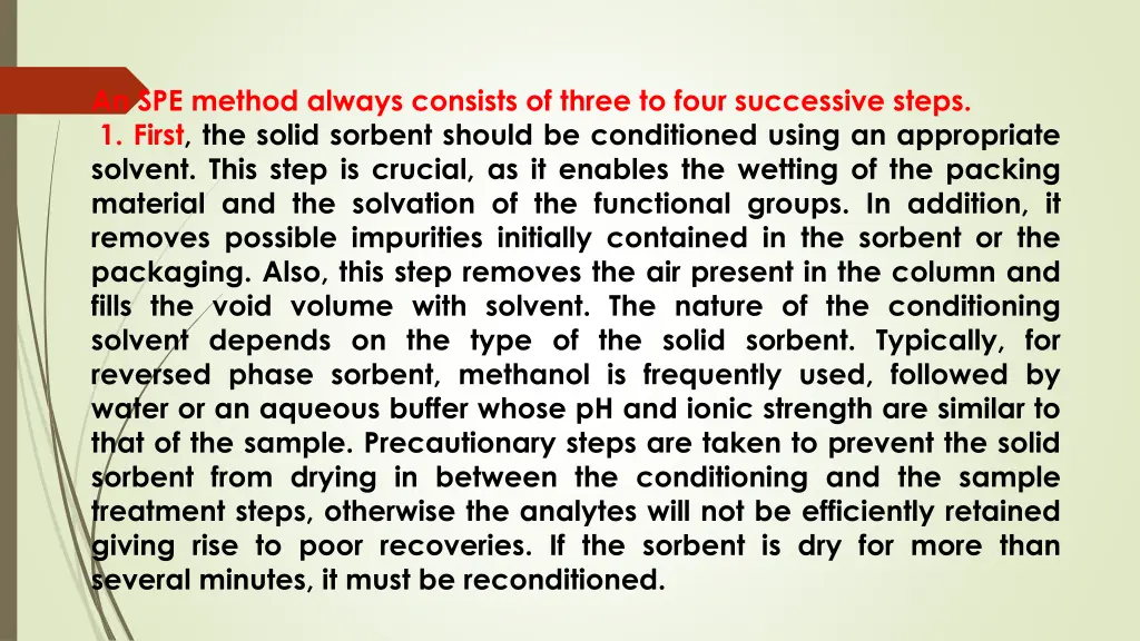 an spe method always consists of three to four