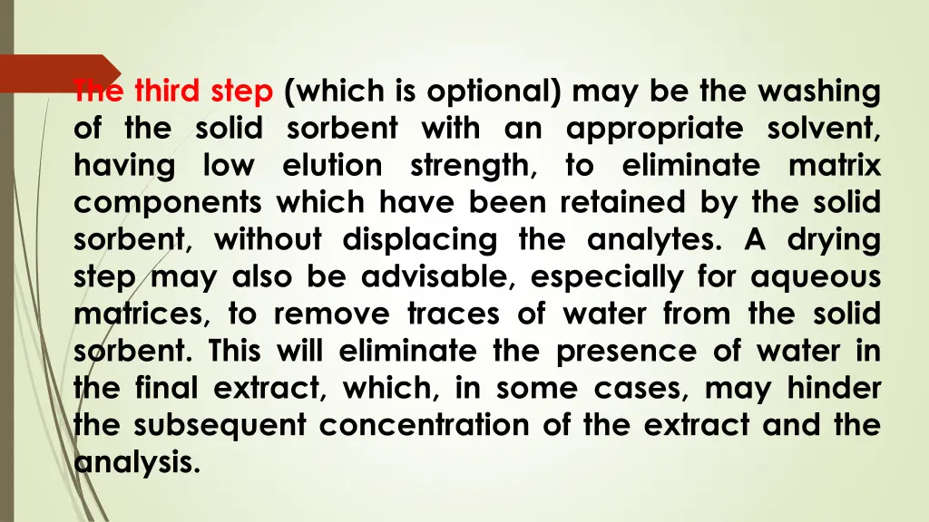 the third step which is optional