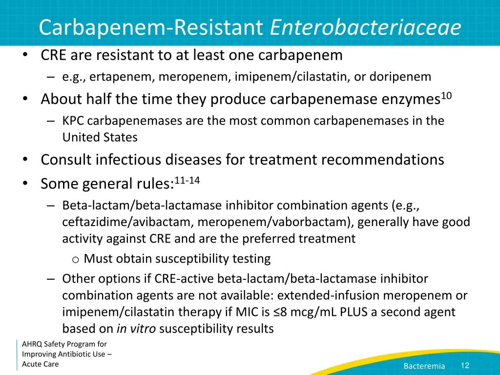 carbapenem resistant enterobacteriaceae