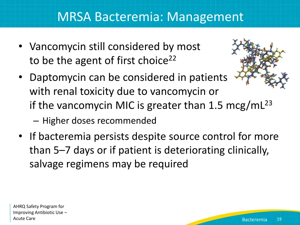 mrsa bacteremia management