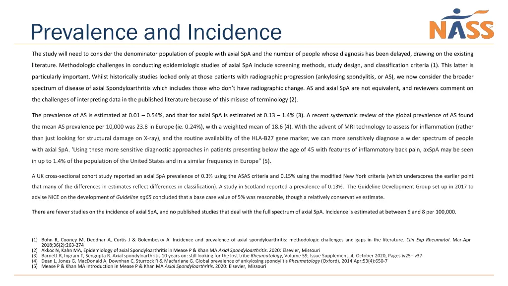 prevalence and incidence