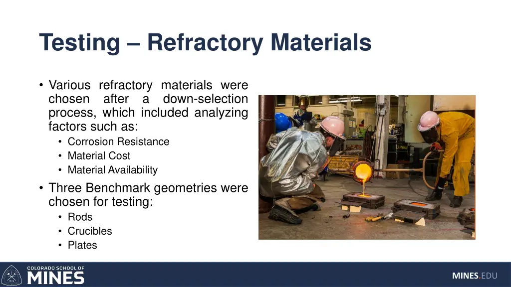 testing refractory materials