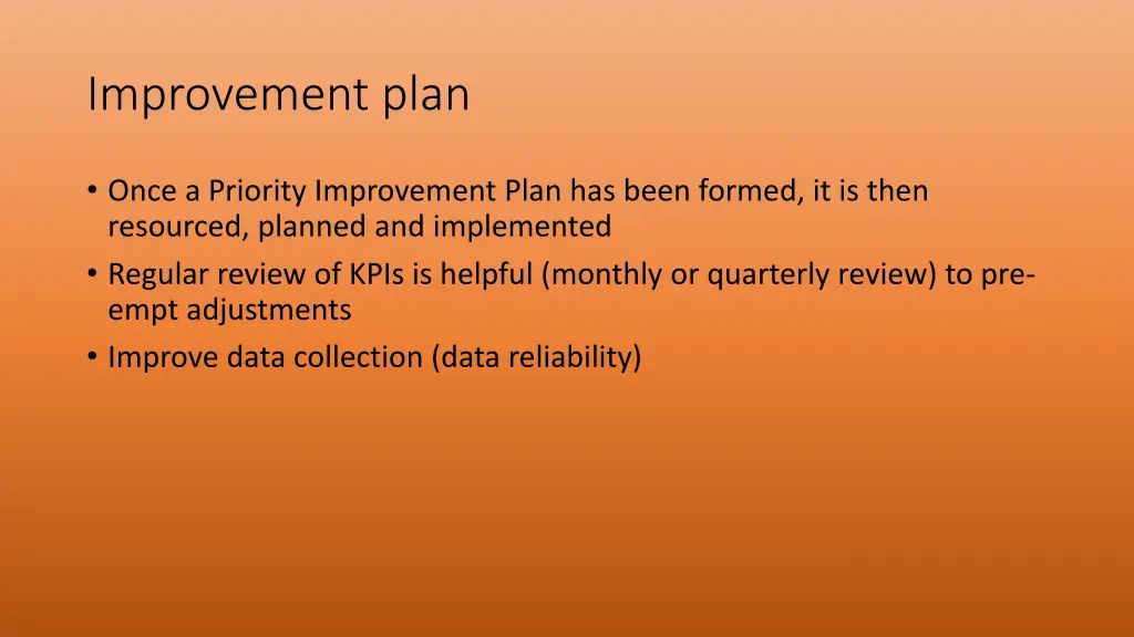 improvement plan