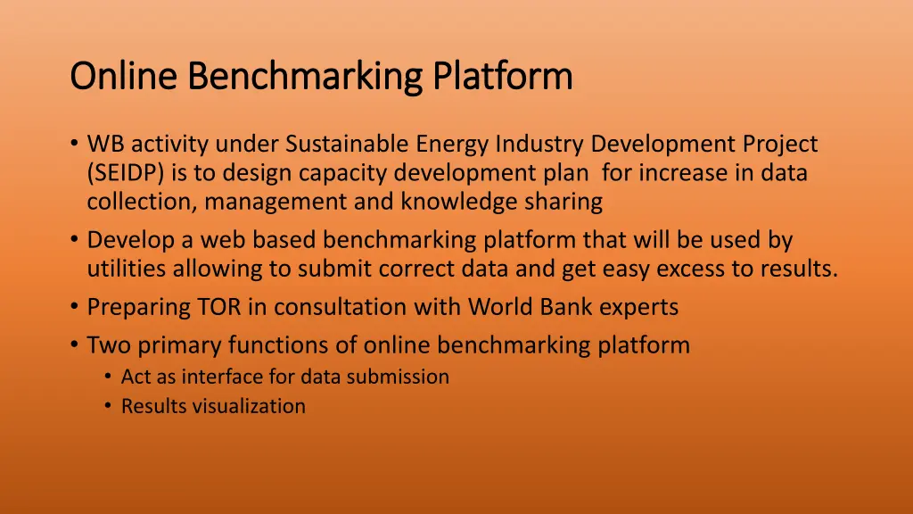 online benchmarking platform online benchmarking