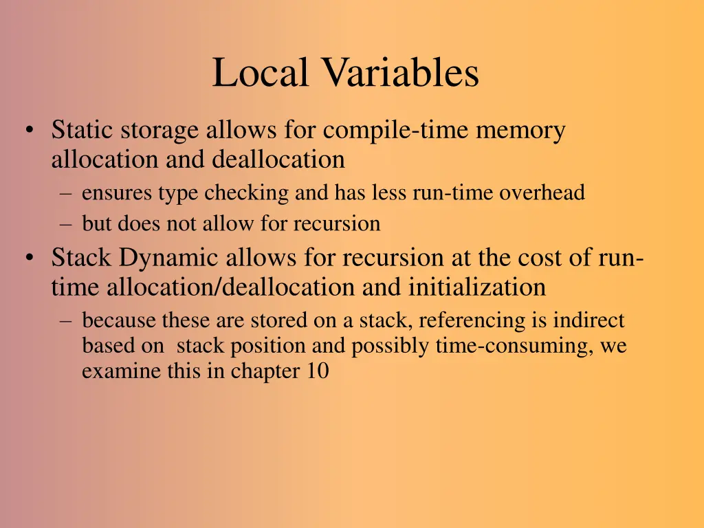 local variables