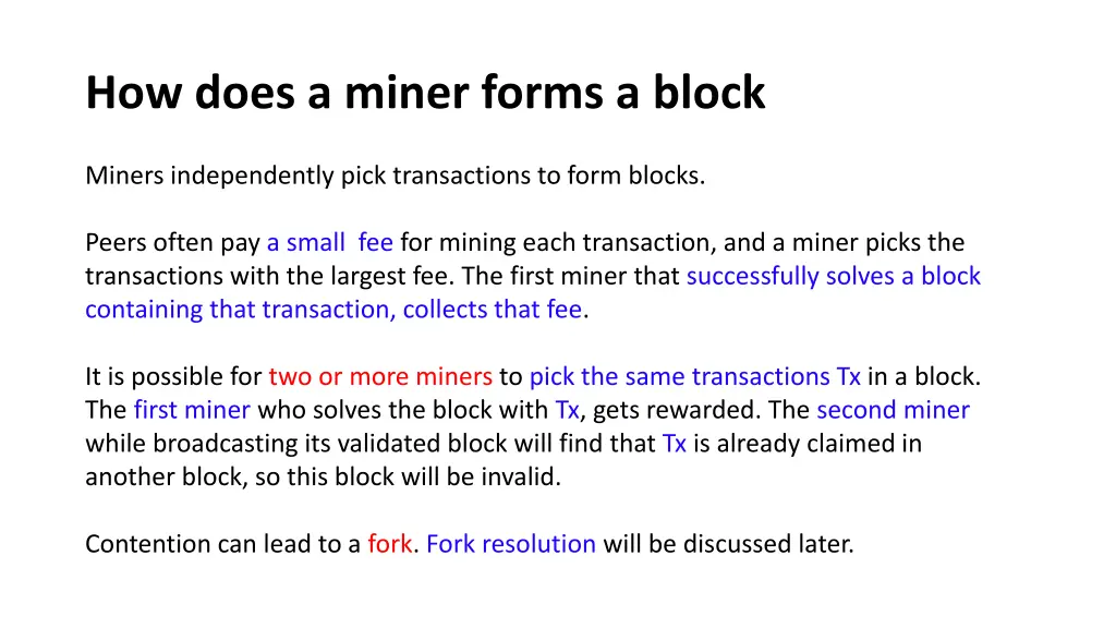 how does a miner forms a block