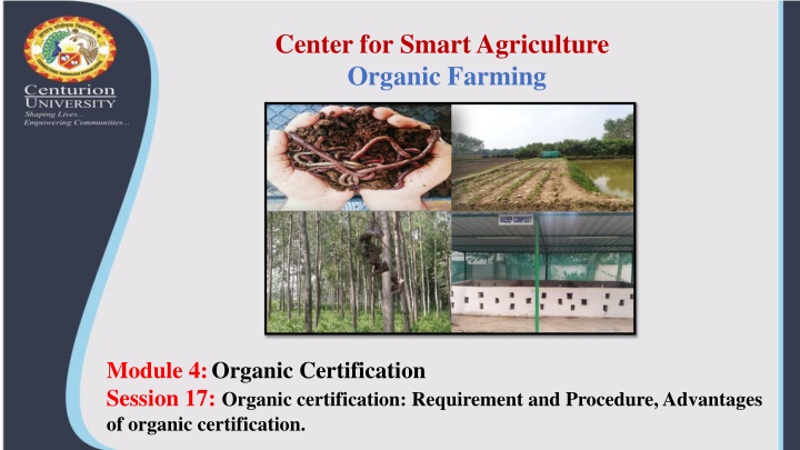 center for smart agriculture organic farming