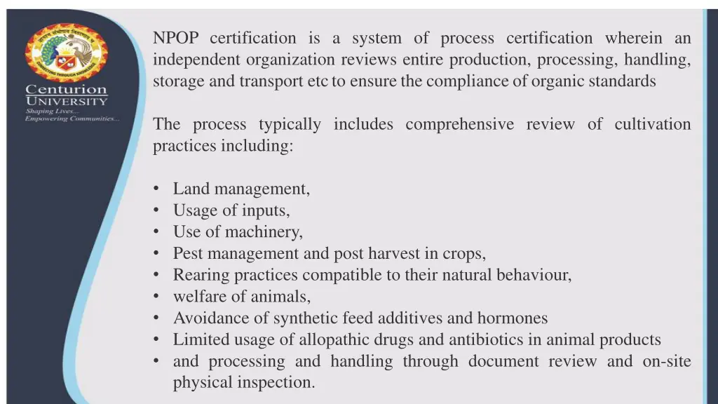 npop certification is a system of process