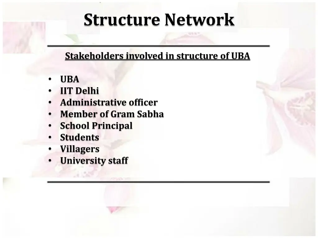 structure network