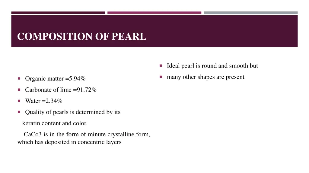 composition of pearl