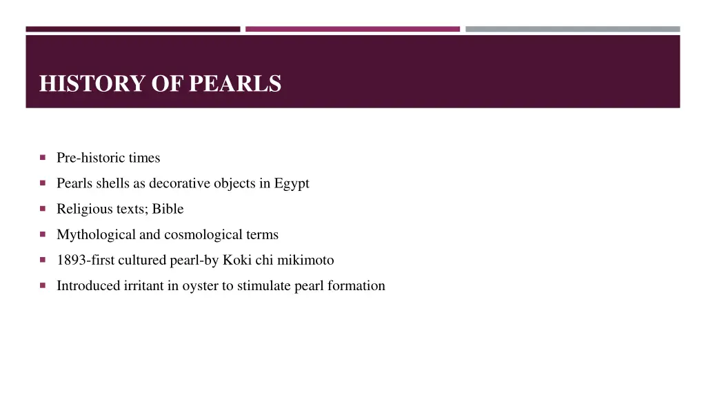 history of pearls