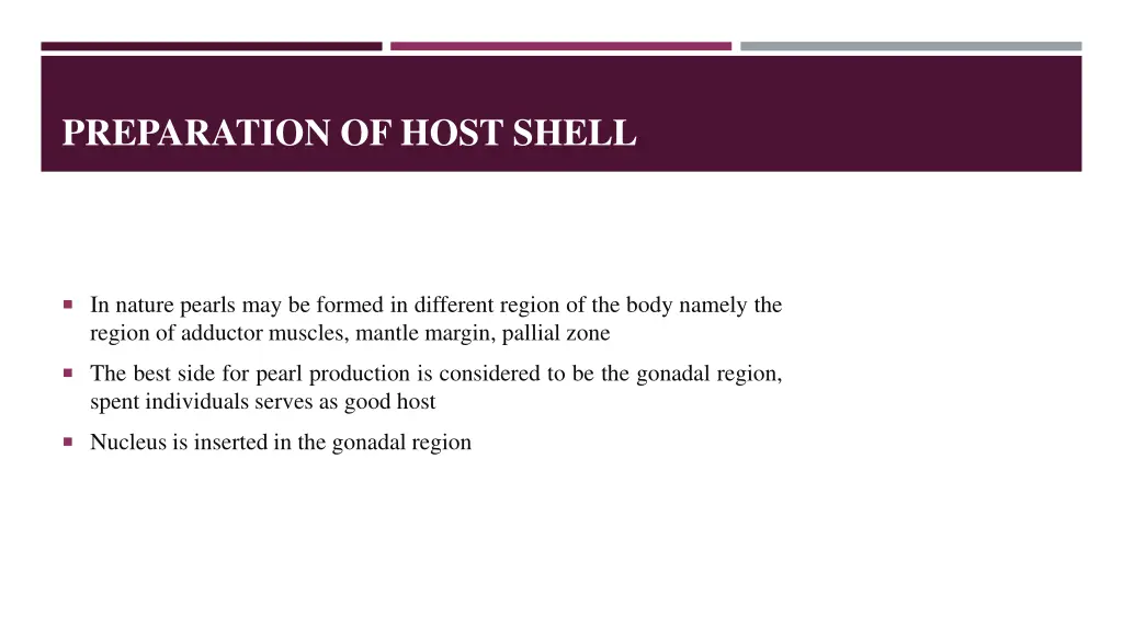 preparation of host shell