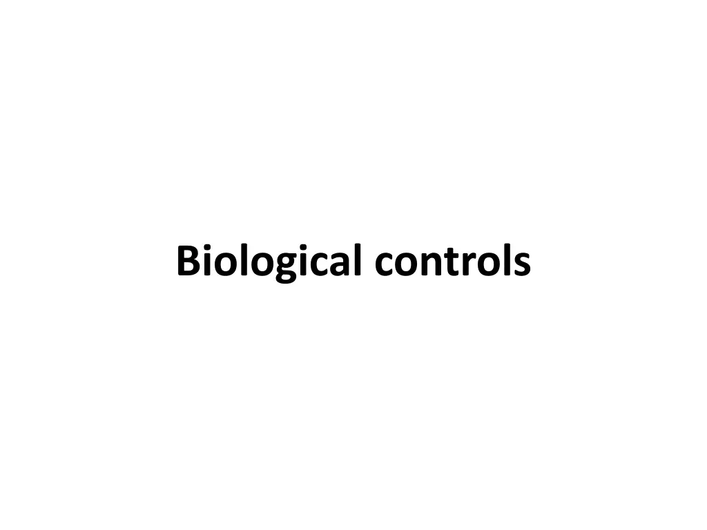 biological controls