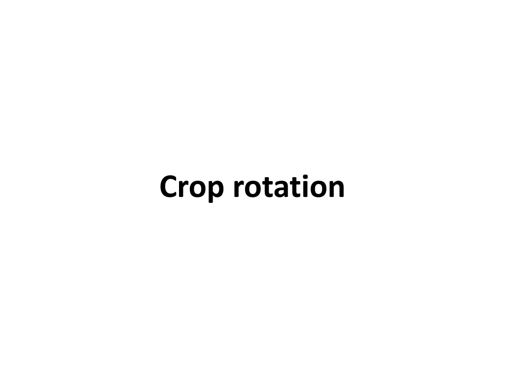 crop rotation