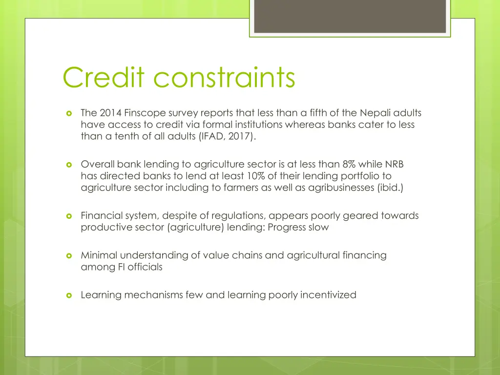 credit constraints