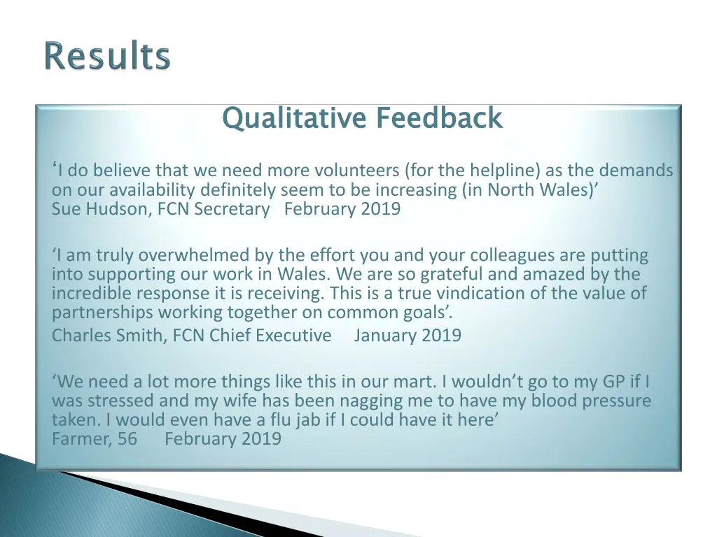 qualitative feedback