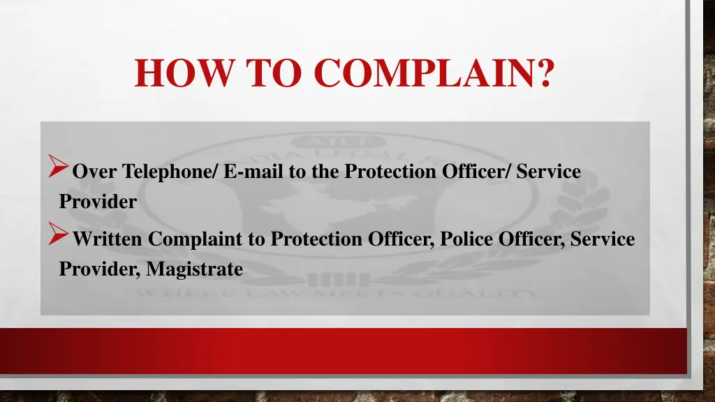 how to complain