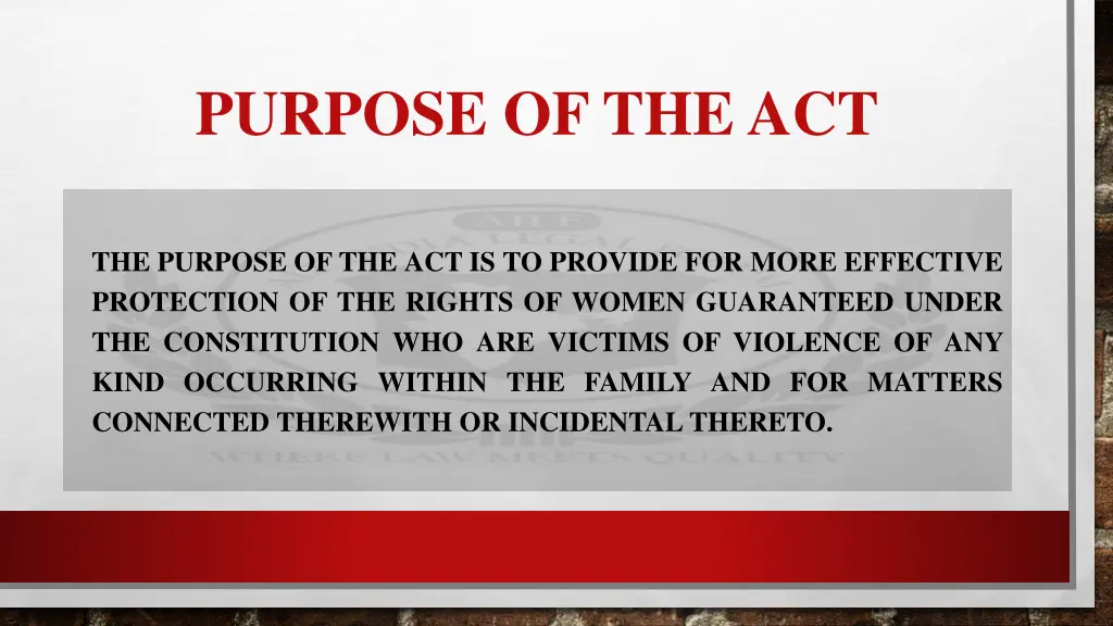 purpose of the act