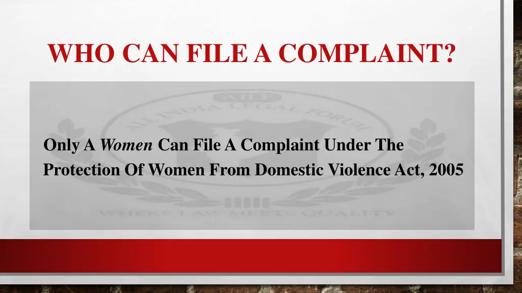 who can file a complaint