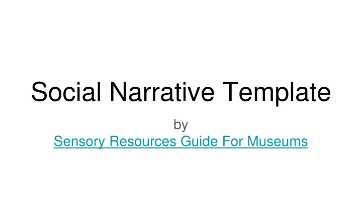 social narrative template