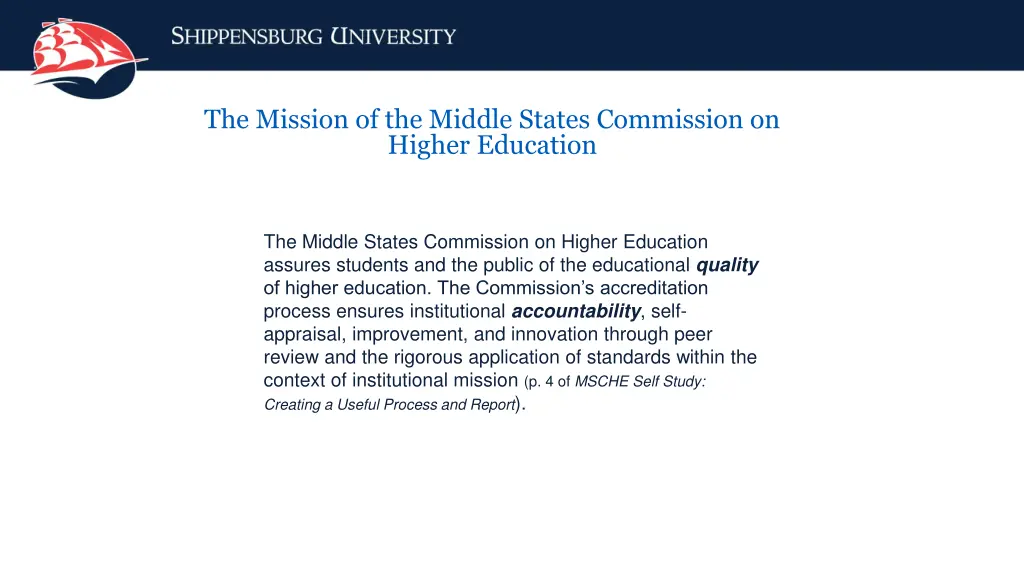 the mission of the middle states commission