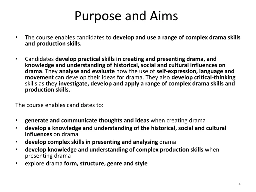 purpose and aims