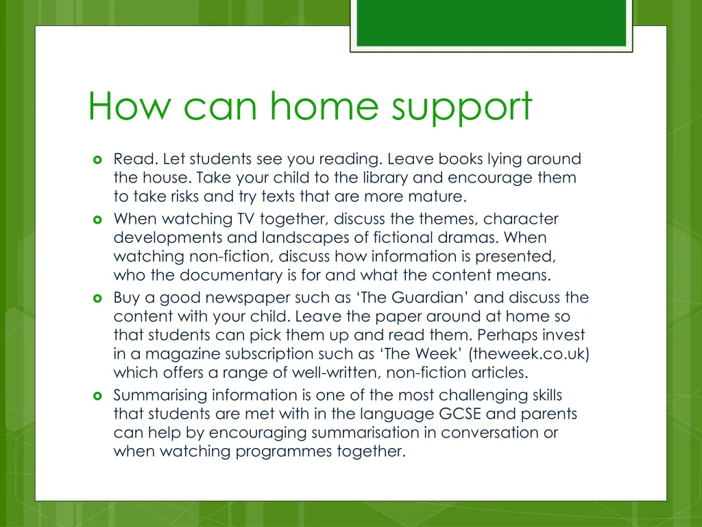 how can home support