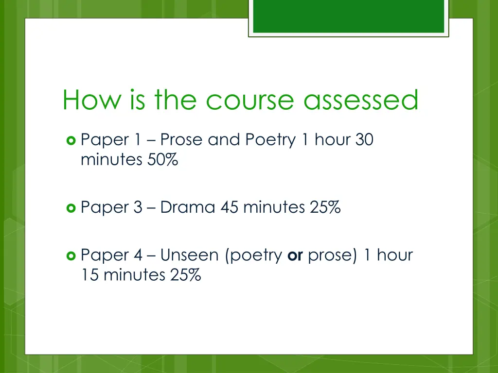 how is the course assessed