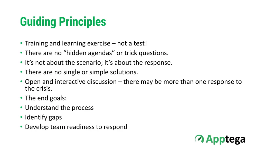 guiding principles