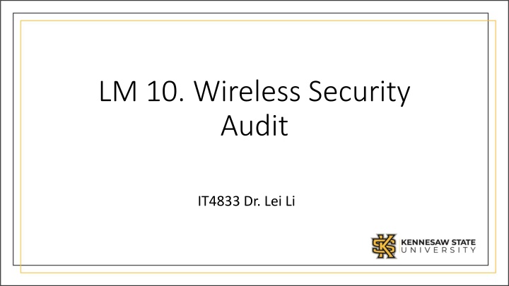 lm 10 wireless security audit