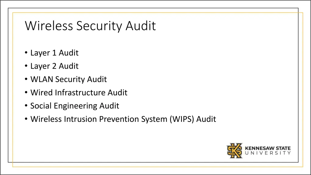 wireless security audit