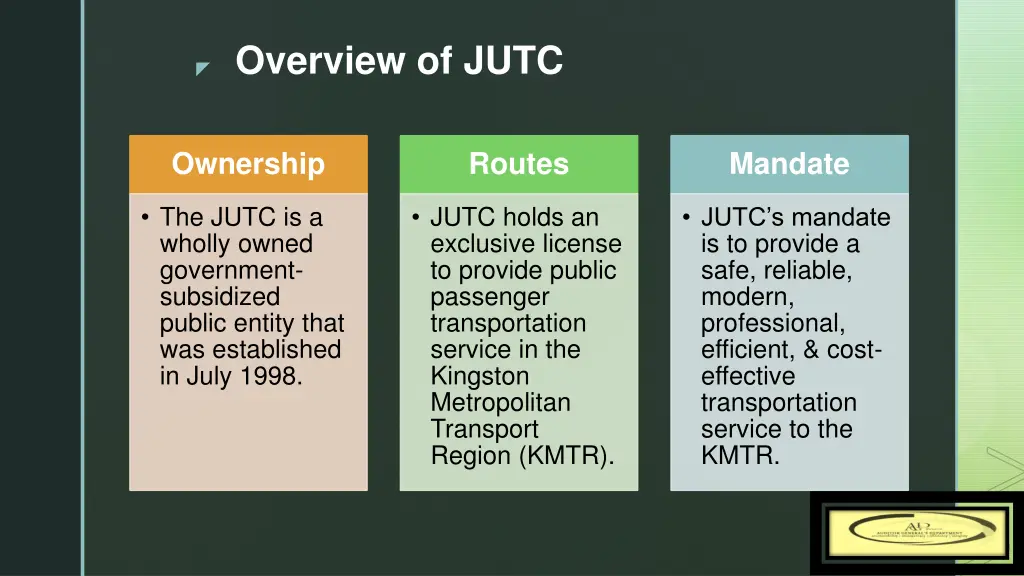 overview of jutc