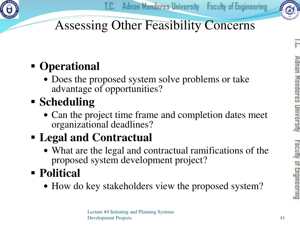 assessing other feasibility concerns