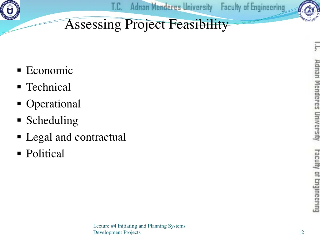 assessing project feasibility