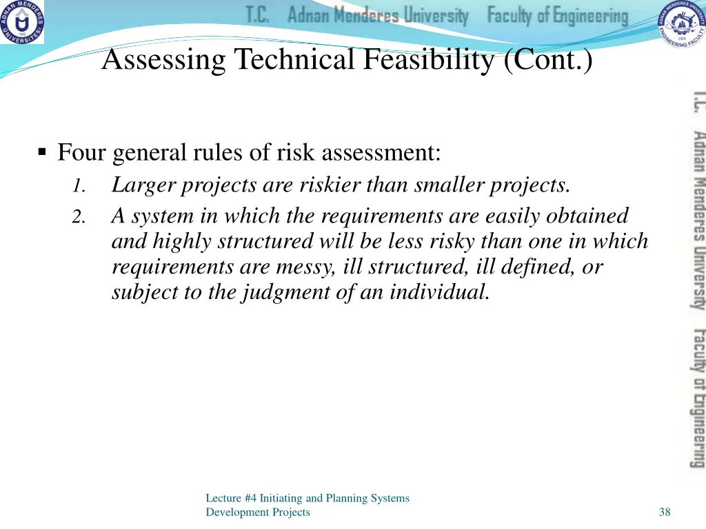 assessing technical feasibility cont 1