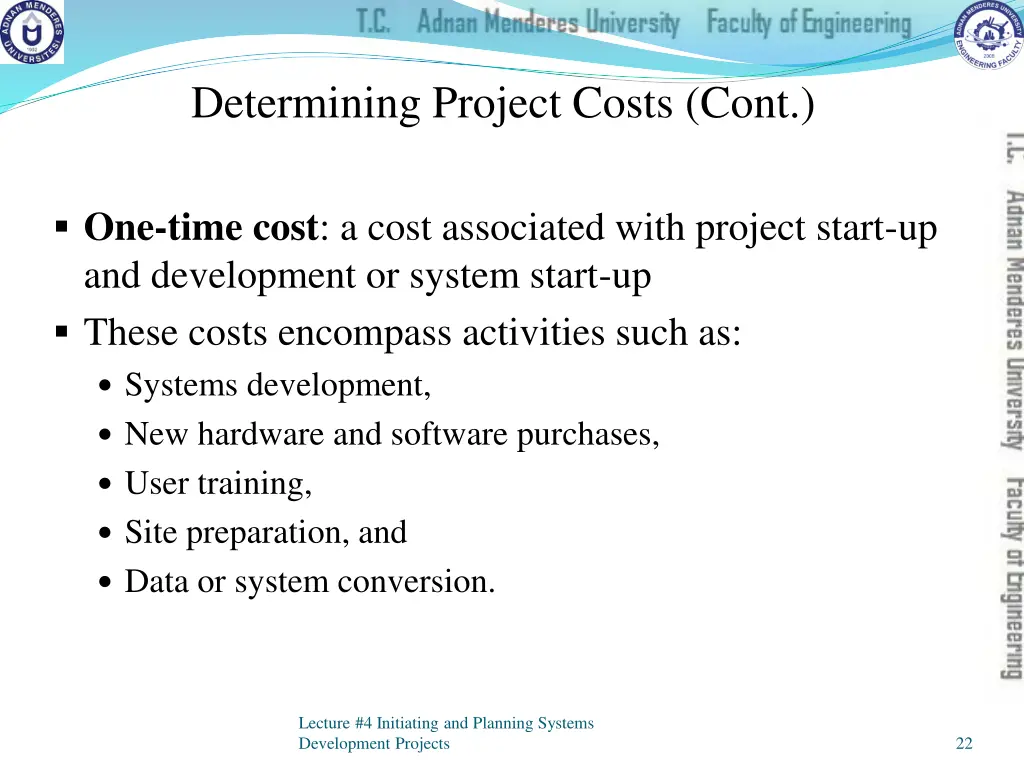 determining project costs cont 1