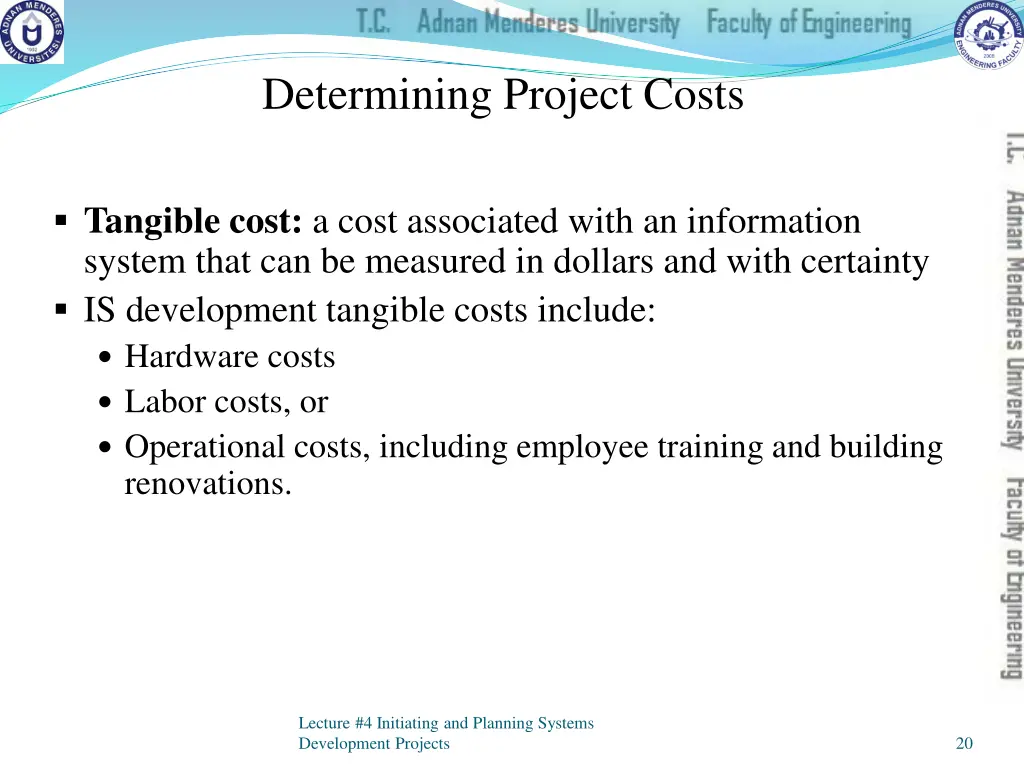 determining project costs