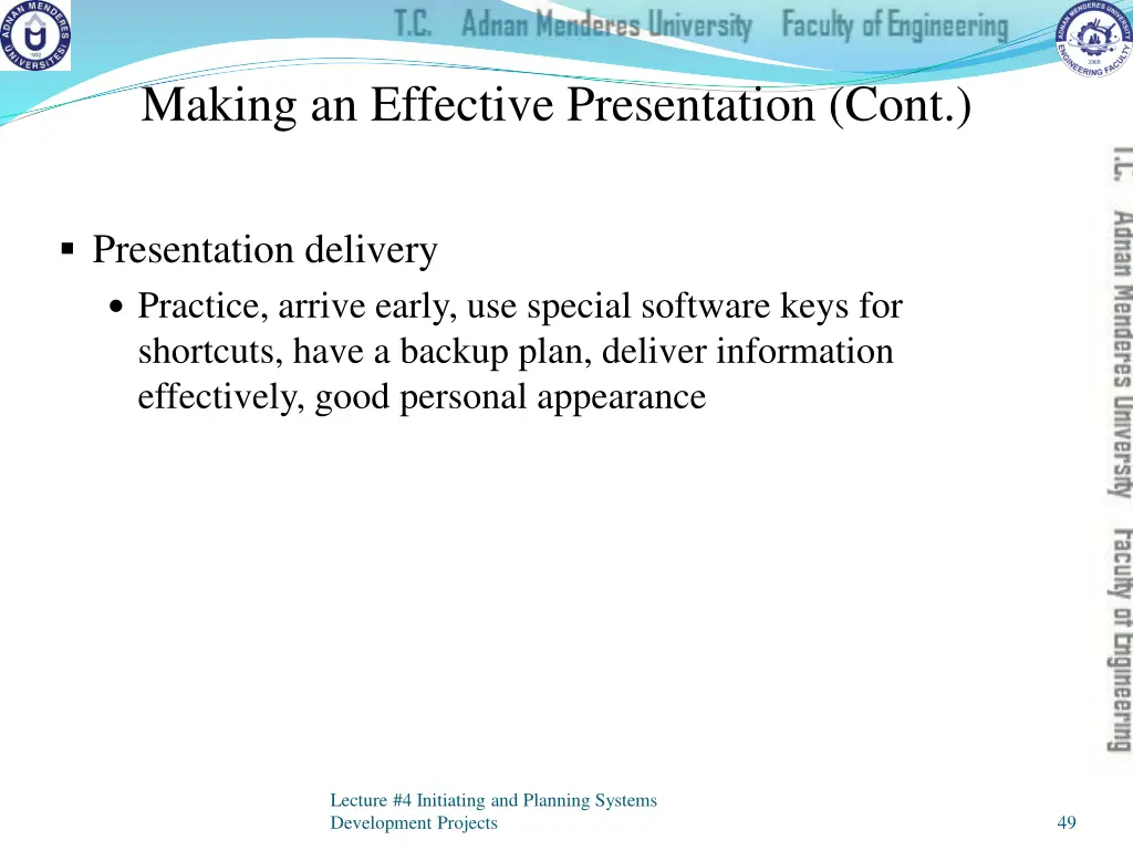 making an effective presentation cont