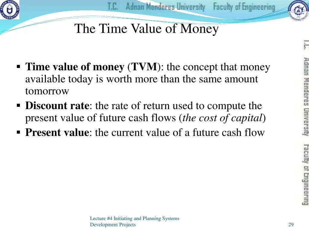 the time value of money