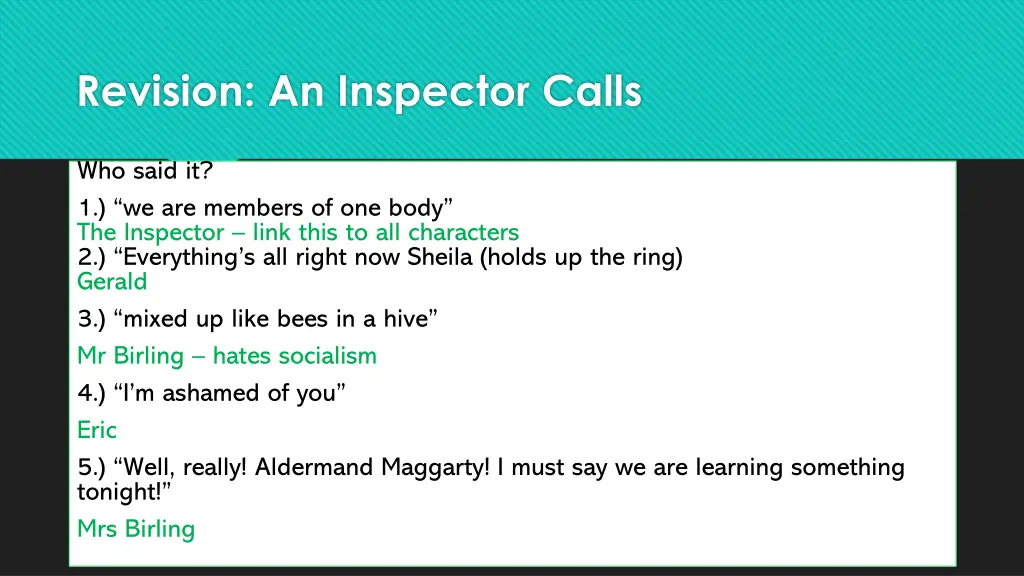 revision an inspector calls 1