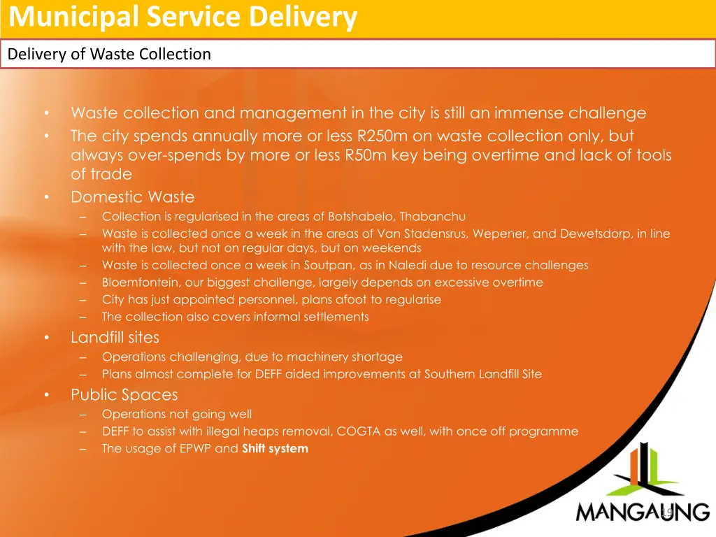 municipal service delivery 5