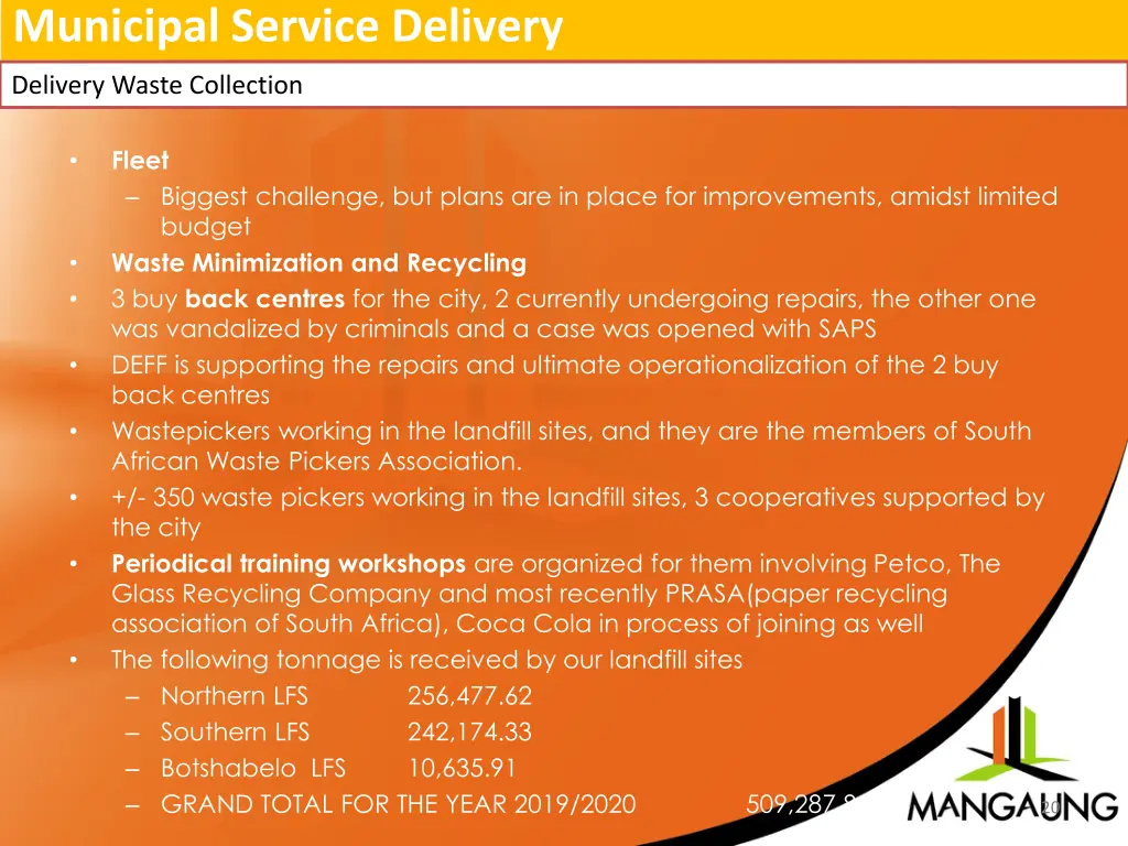 municipal service delivery 6