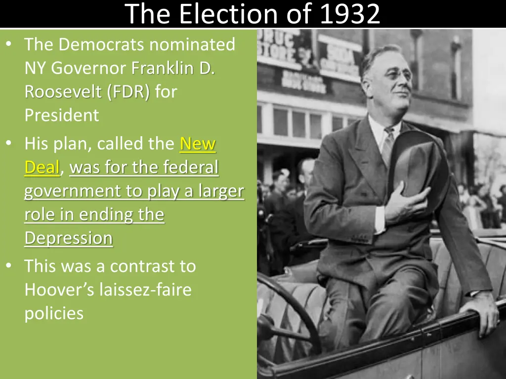 the election of 1932 the democrats nominated