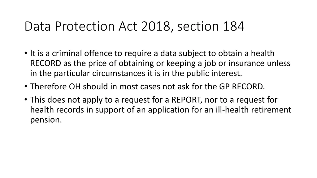 data protection act 2018 section 184