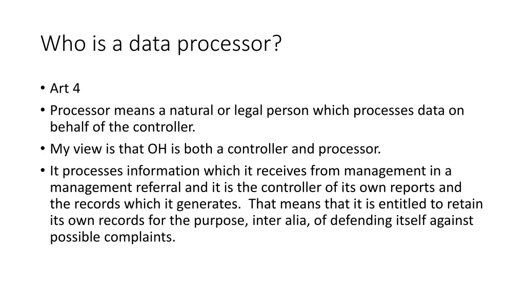 who is a data processor