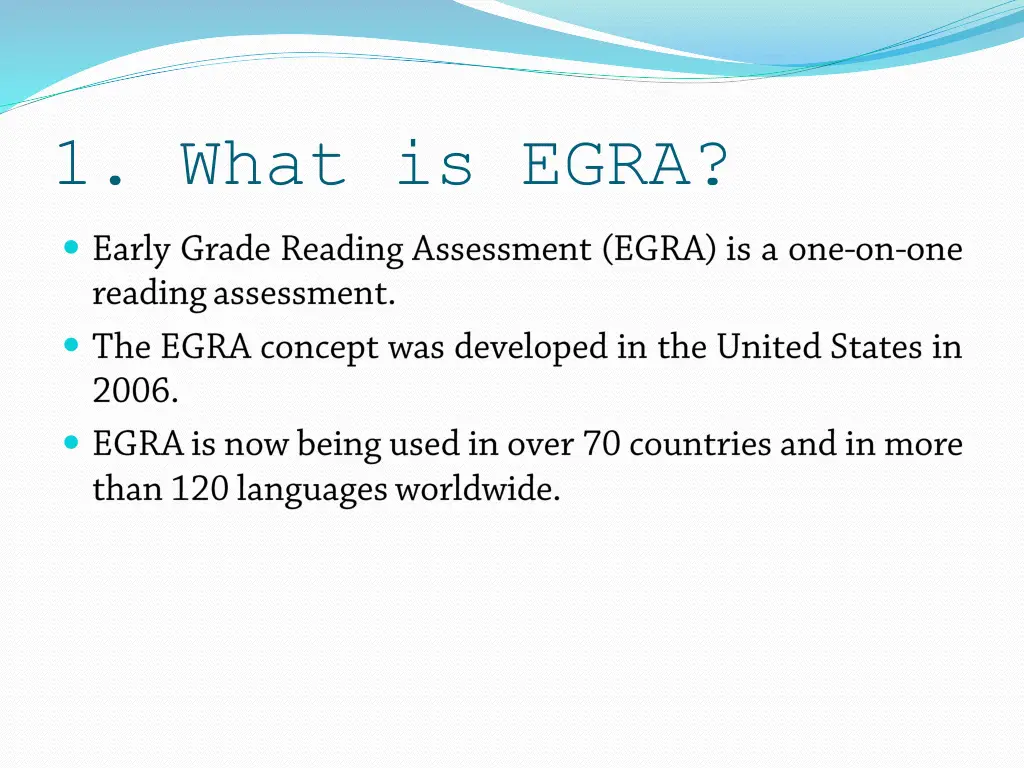 1 what is egra