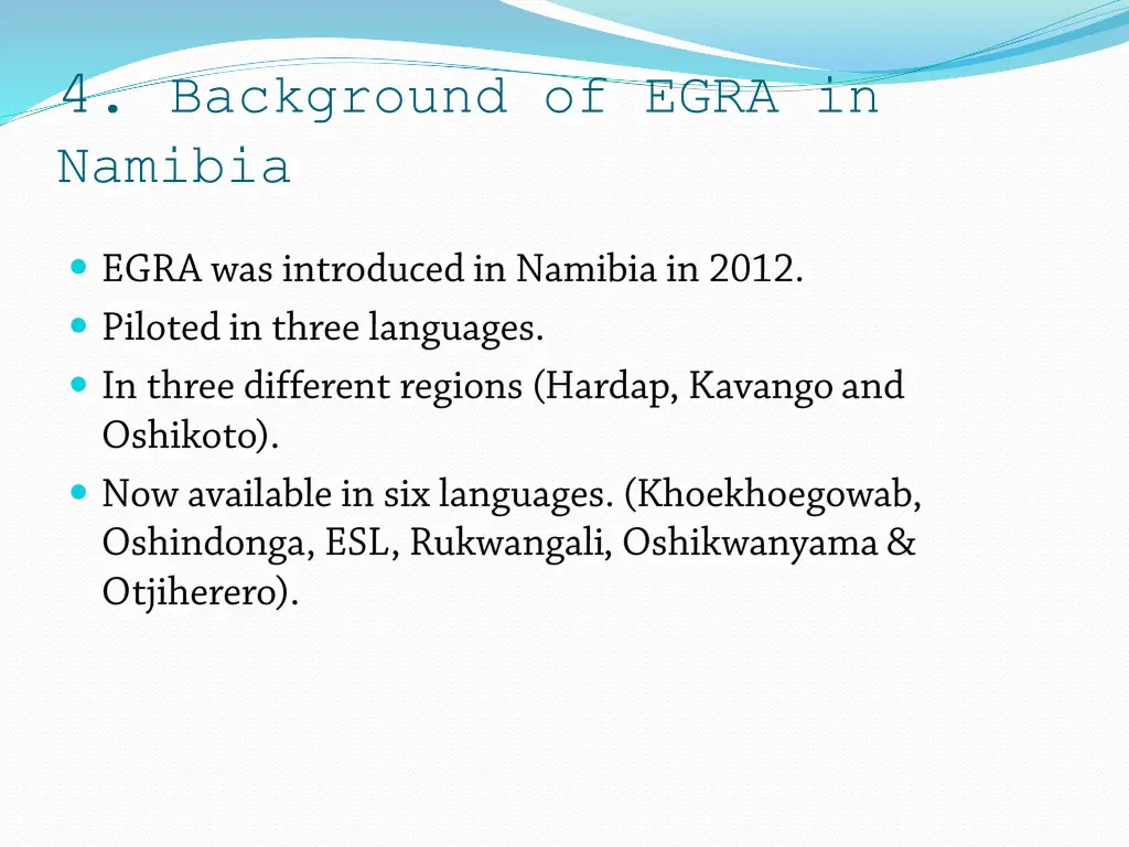 4 background of egra in namibia