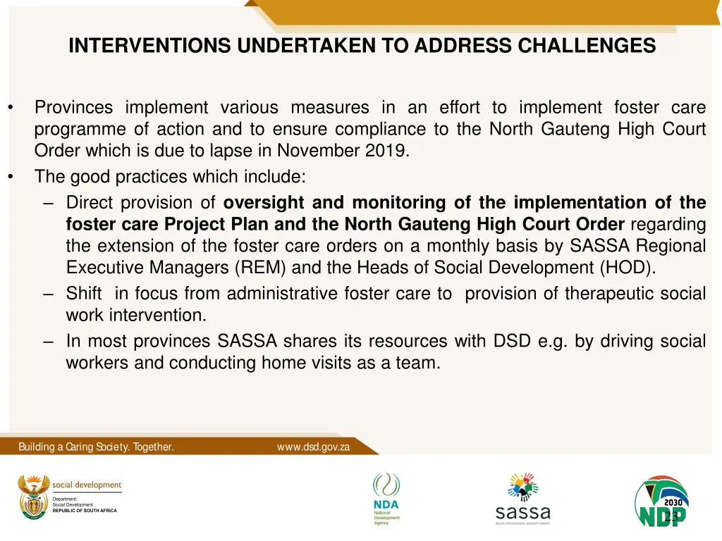 interventions undertaken to address challenges 2